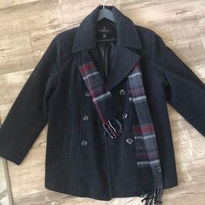 London Fog Heather Grey Pea coat